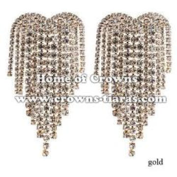 Large big Rhinestone Wedding Earrings